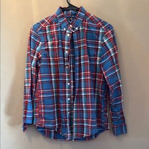 Boys  Blue and Red Plaid Ralph Lauren Polo